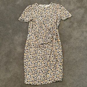 Boden Black and Mustard Floral Dress